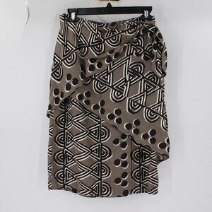 Antrhopologie Maeve skirt women's 2 Edessa Printed Skirt Maeve linen‎ blend wrap